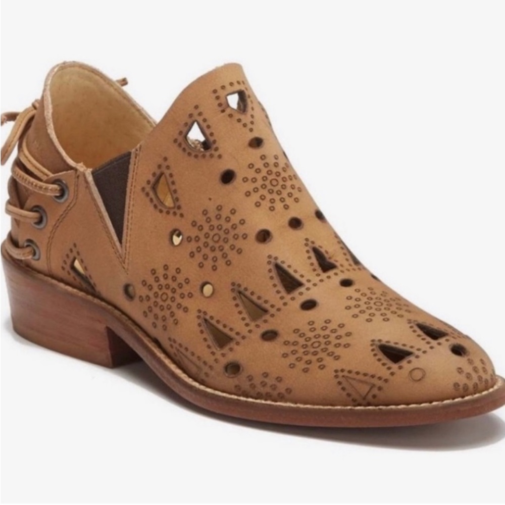 Anthropologie × Musse & Cloud Coolise Leather Laser Cut Booties